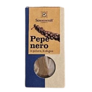 confezione di pepe nero in polvere biologico dell'azienda Sonnentor