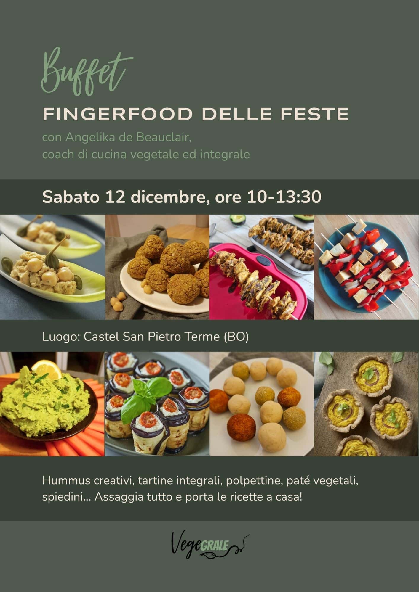 locandina buffet fingerfood delle feste 12 dicembre 2026